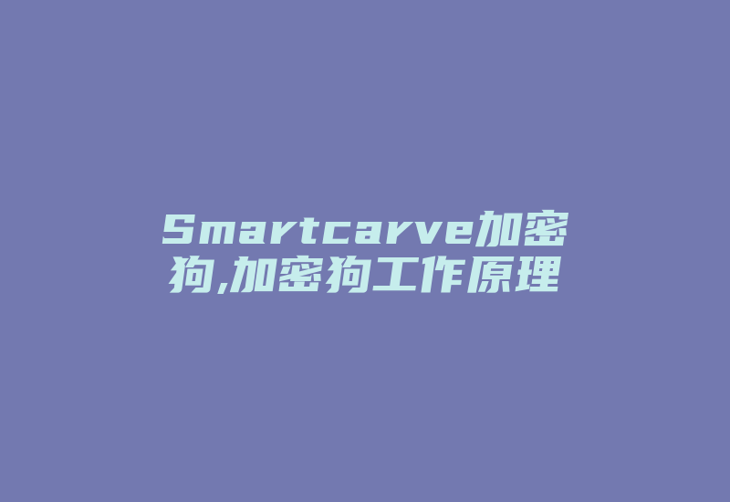 Smartcarve加密狗,加密狗工作原理-加密狗模拟网