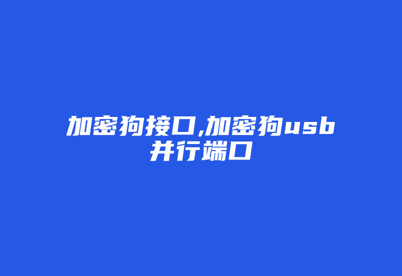 加密狗接口,加密狗usb并行端口-加密狗模拟网