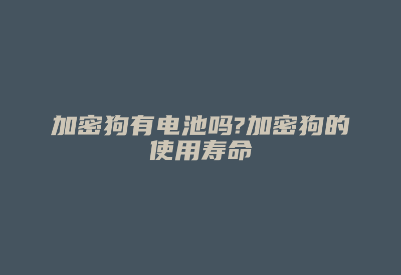 加密狗有电池吗?加密狗的使用寿命-加密狗模拟网