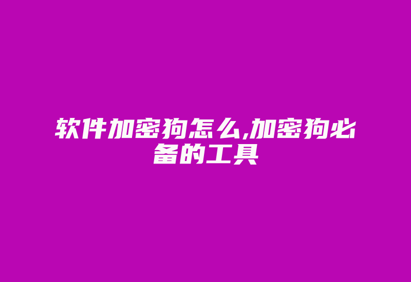 软件加密狗怎么,加密狗必备的工具-加密狗模拟网