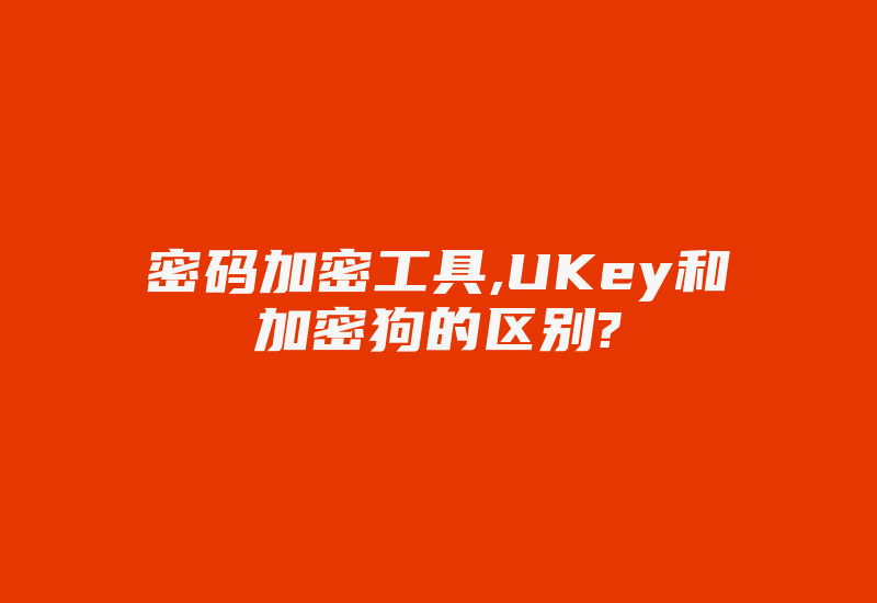 密码加密工具,UKey和加密狗的区别?-加密狗模拟网