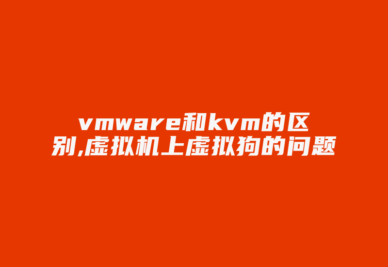 vmware和kvm的区别,虚拟机上虚拟狗的问题-加密狗模拟网