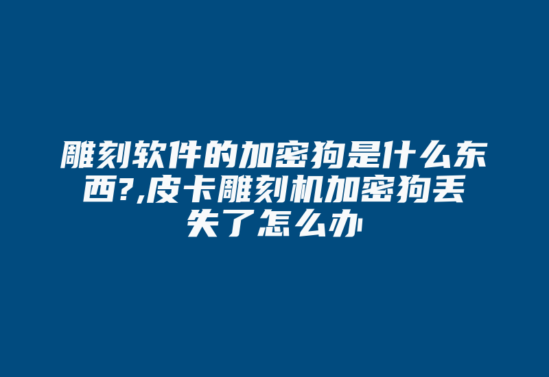 雕刻软件的加密狗是什么东西?,皮卡雕刻机加密狗丢失了怎么办-加密狗模拟网