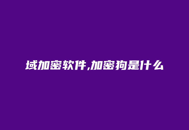 域加密软件,加密狗是什么-加密狗模拟网