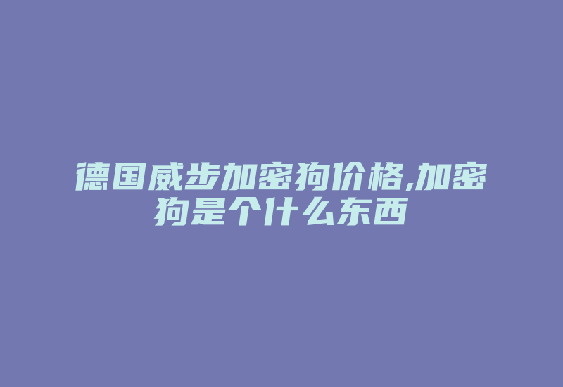 德国威步加密狗价格,加密狗是个什么东西-加密狗模拟网