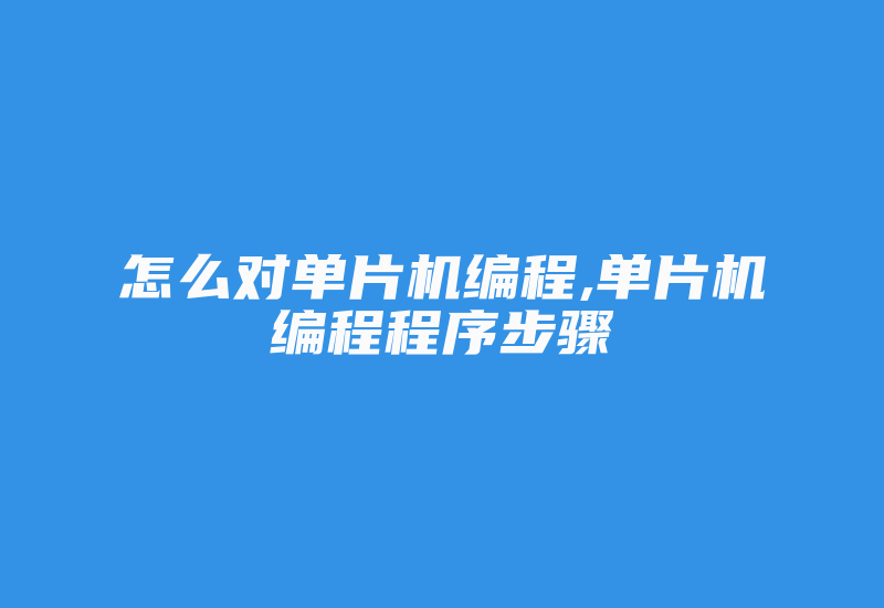 怎么对单片机编程,单片机编程程序步骤-加密狗模拟网